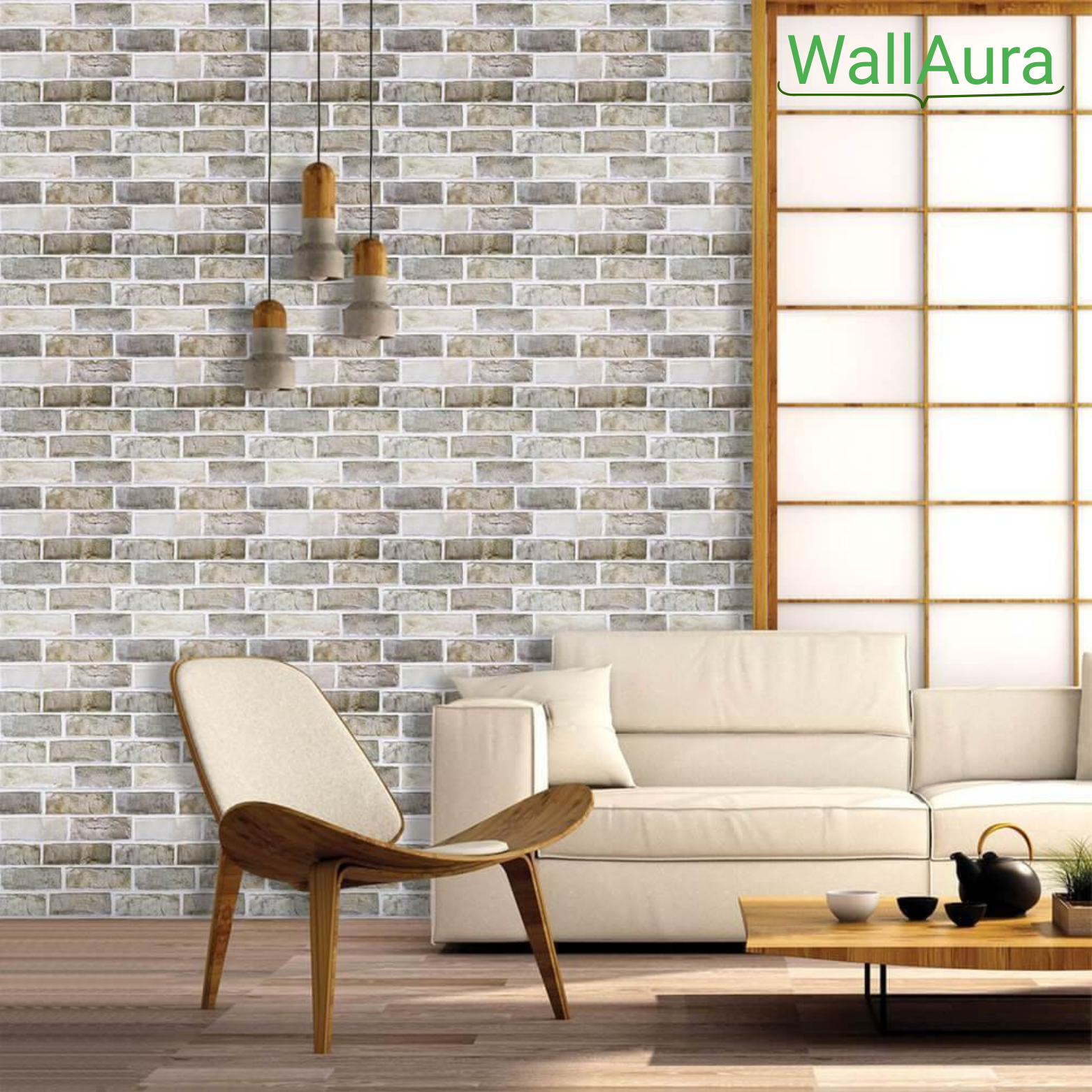 WallAura™ 4er Set 3D Wandfliesen Selbstklebend 30x30 cm