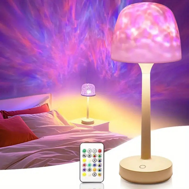 Lumnaira™ – Wasserwellen-Lampe (16 Farben) mit Flammeneffekt