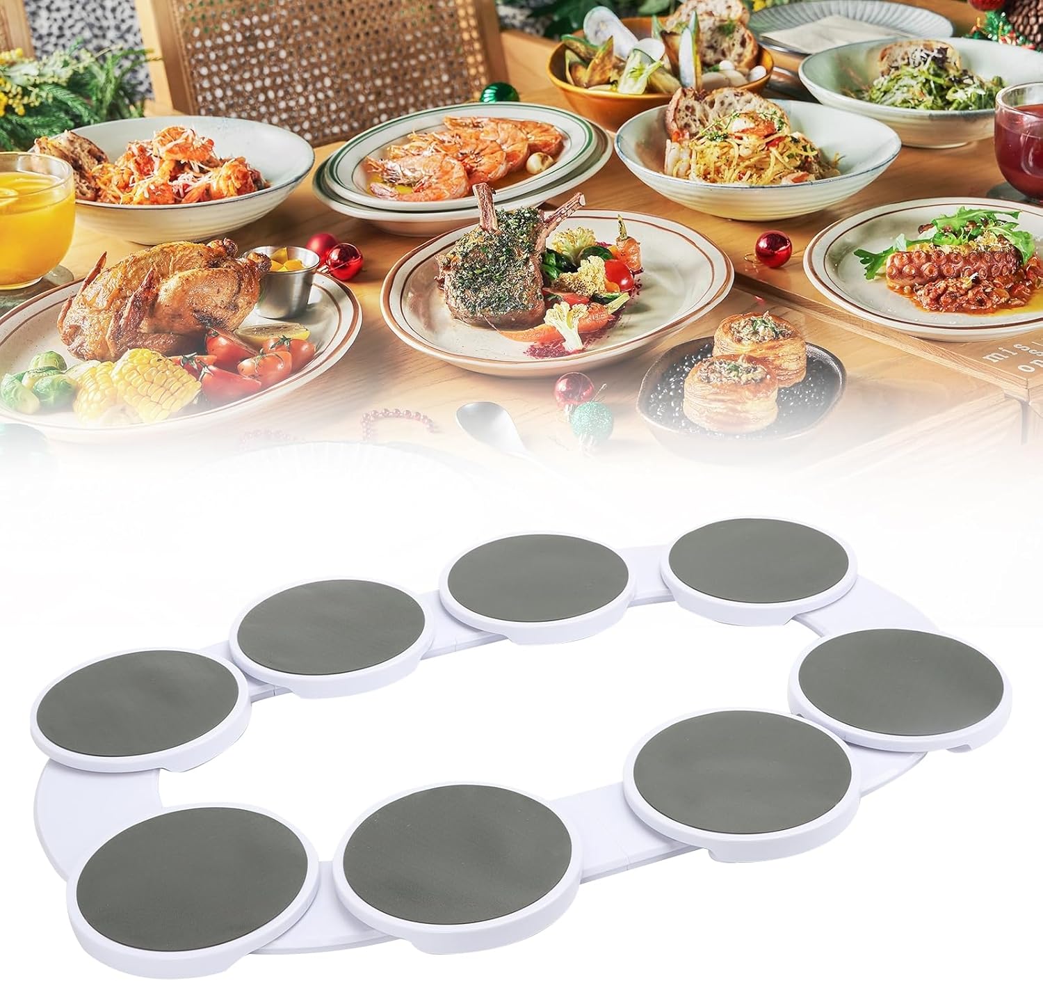 SwivelTray™ – Erweiterbares 360°-Drehtablett-Set (8-teilig)