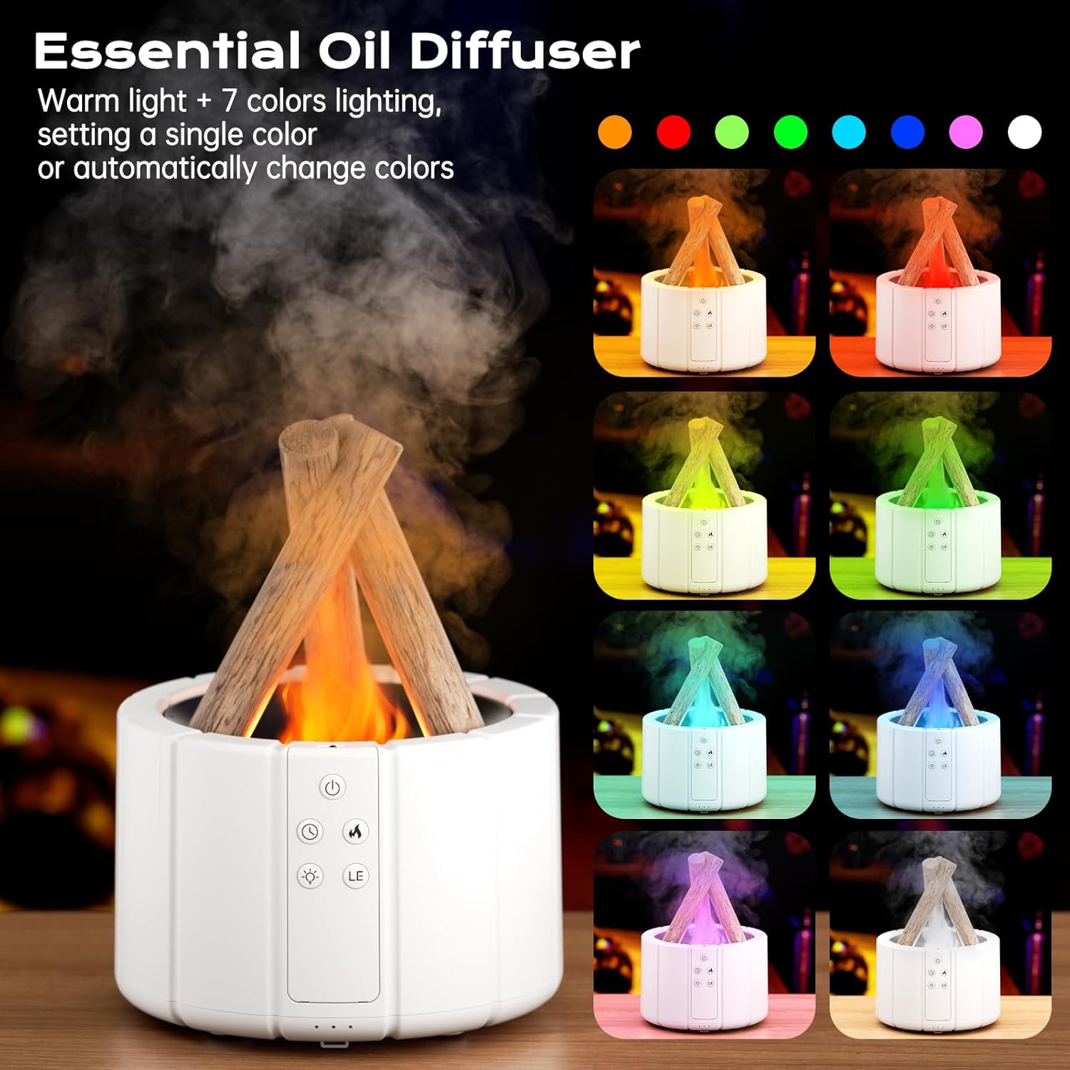 AromaGlow™ | Flammen Öl Diffuser mit Fernbedienung