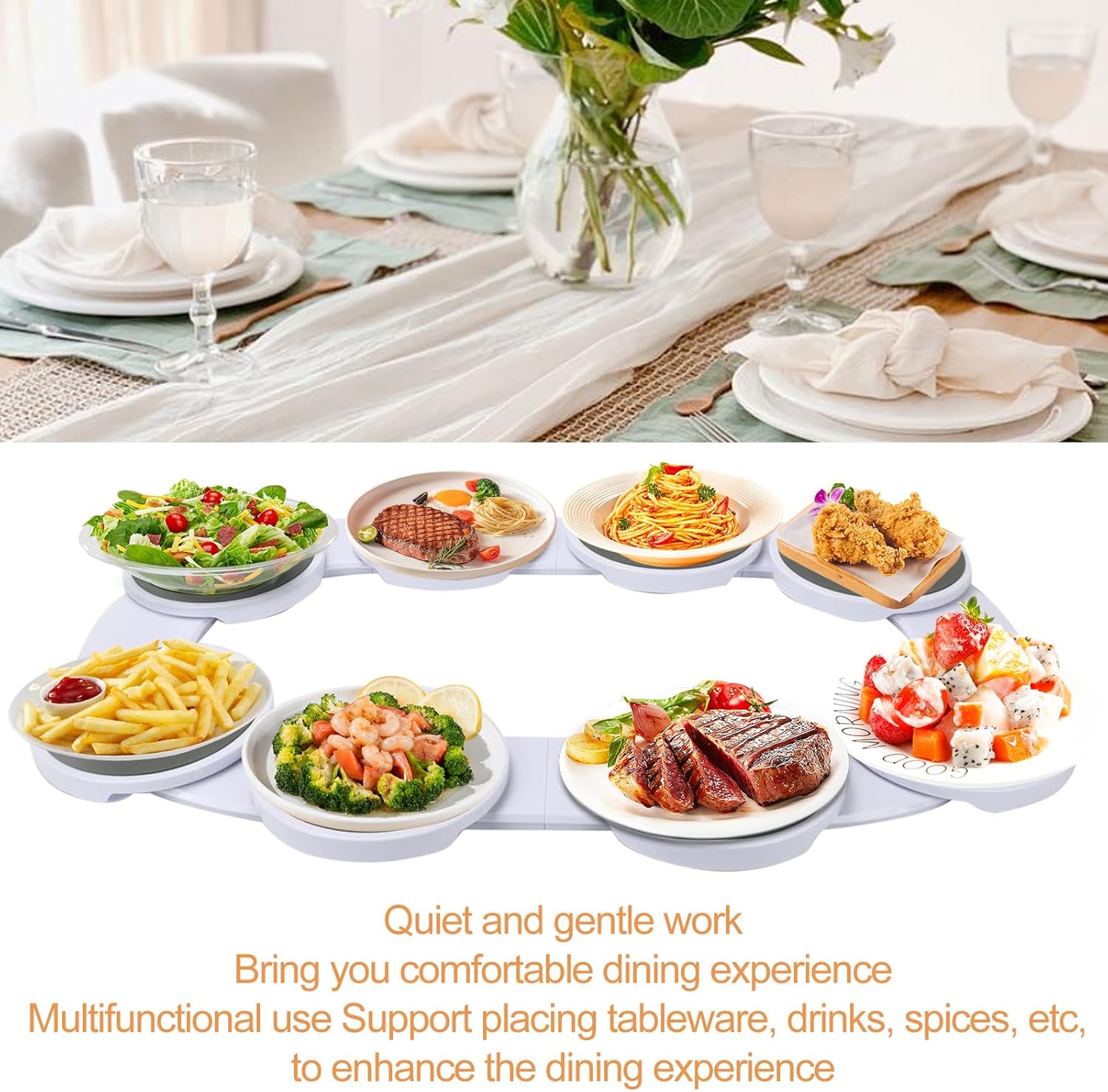 SwivelTray™ – Erweiterbares 360°-Drehtablett-Set (8-teilig)