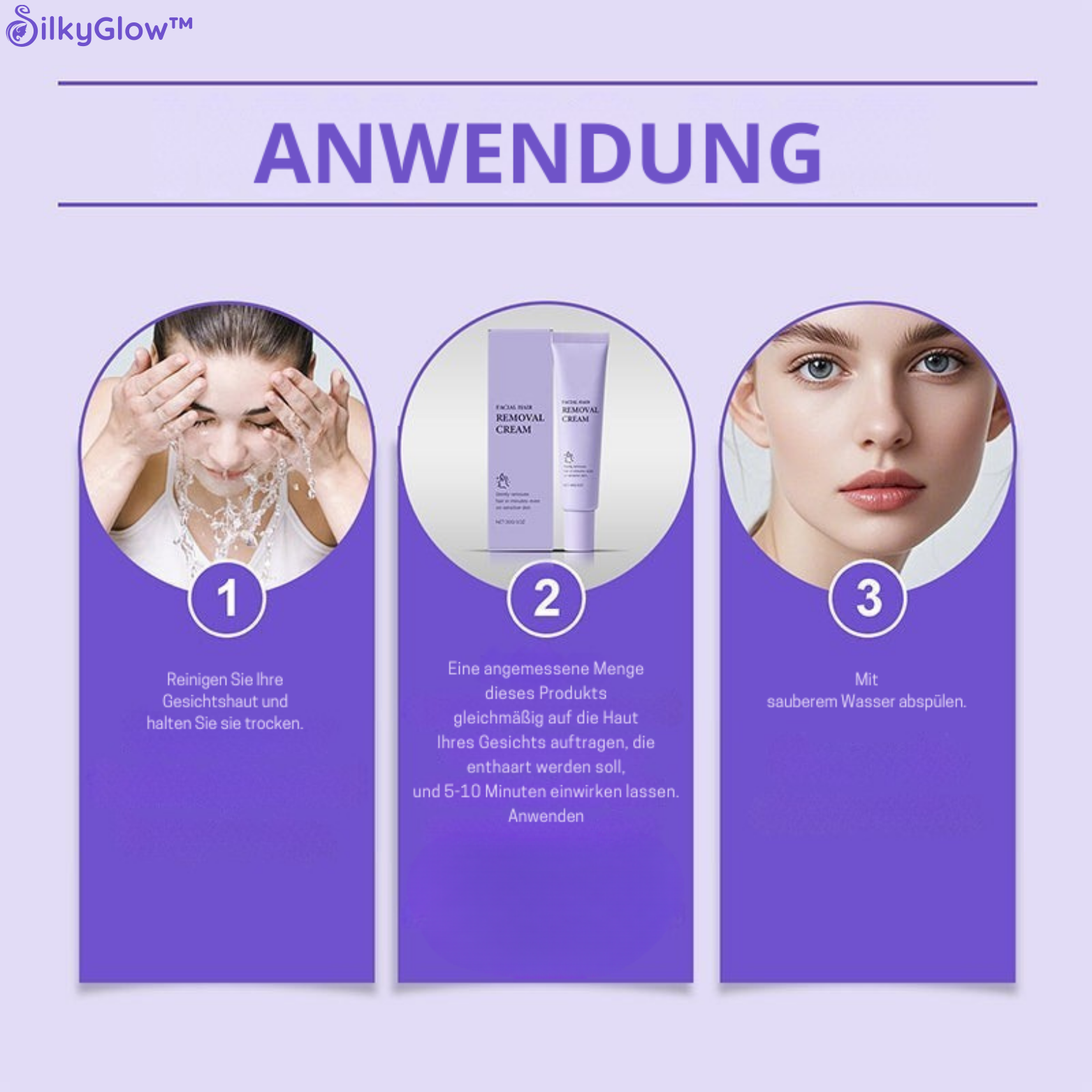 1+1 GRATIS | SilkyGlow™ Gesichts-Haarentfernungscreme