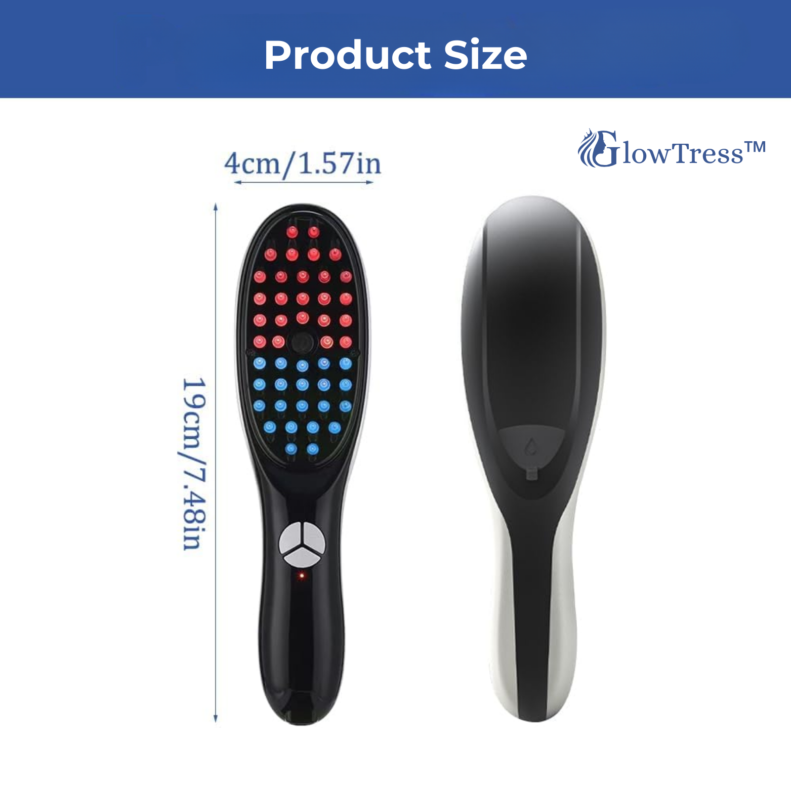 GlowTress™ Elektrische Haarbürste mit Kopfhautmassage und Ölspender