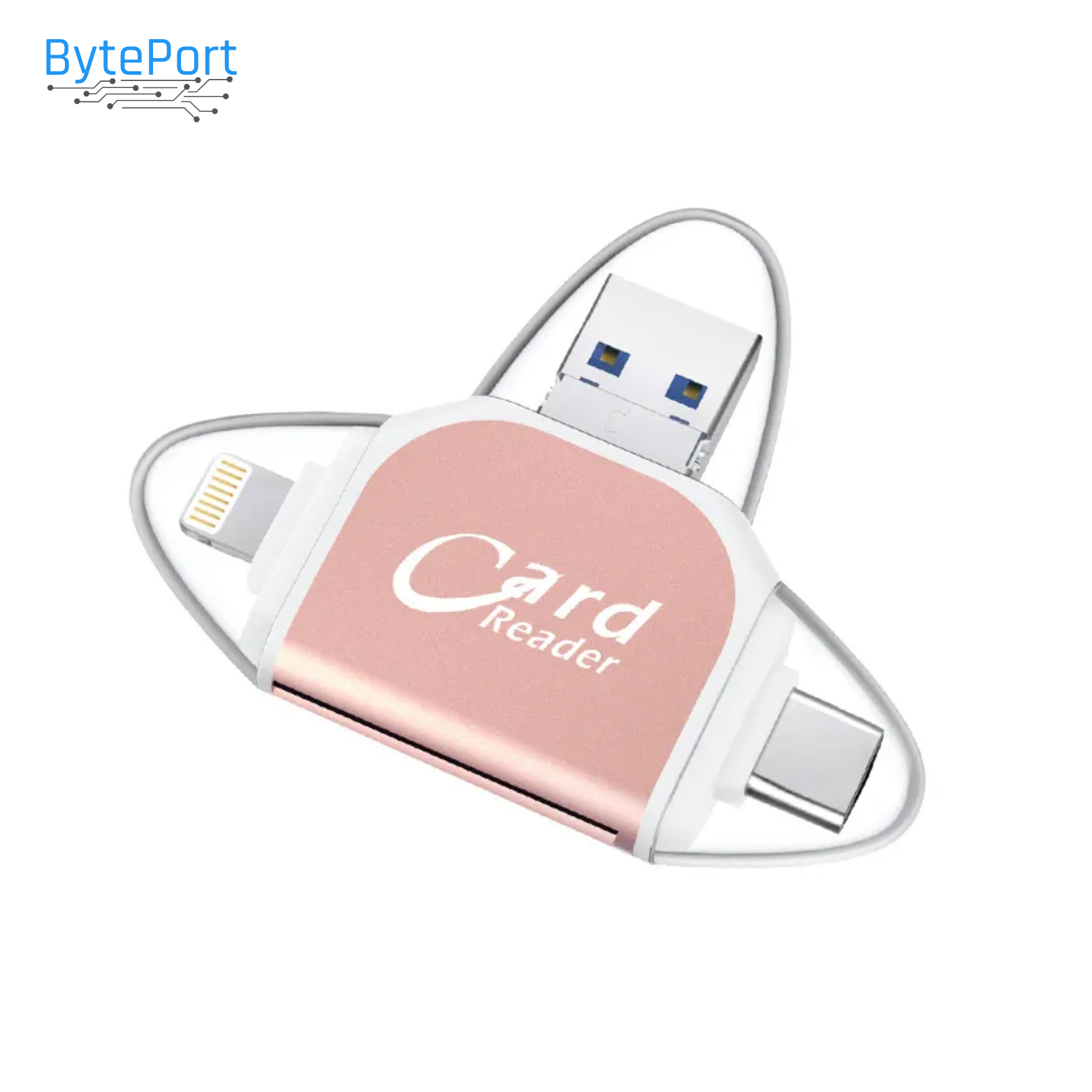 BytePort 4-in-1 SD-Kartenleser – USB-C & USB 3.0