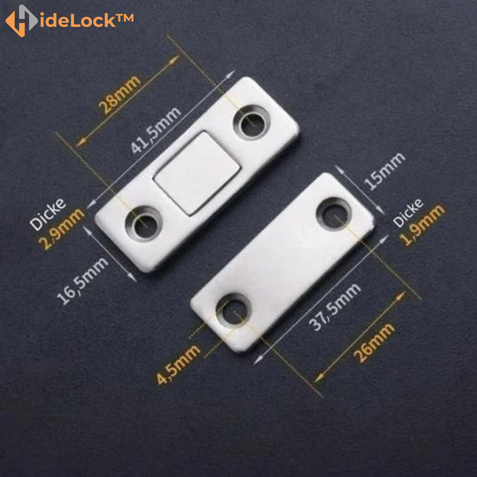 2+2 GRATIS | HideLock™ Ultradünne Unsichtbare Schranktürmagnete