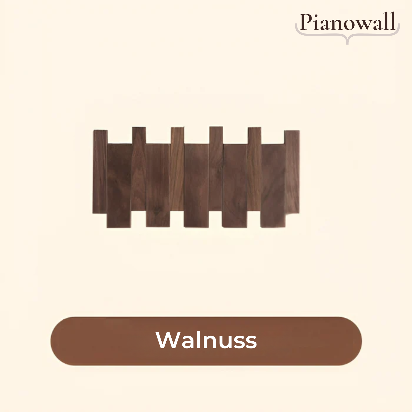 Pianowall Klappbare Wandgarderobe aus Naturholz