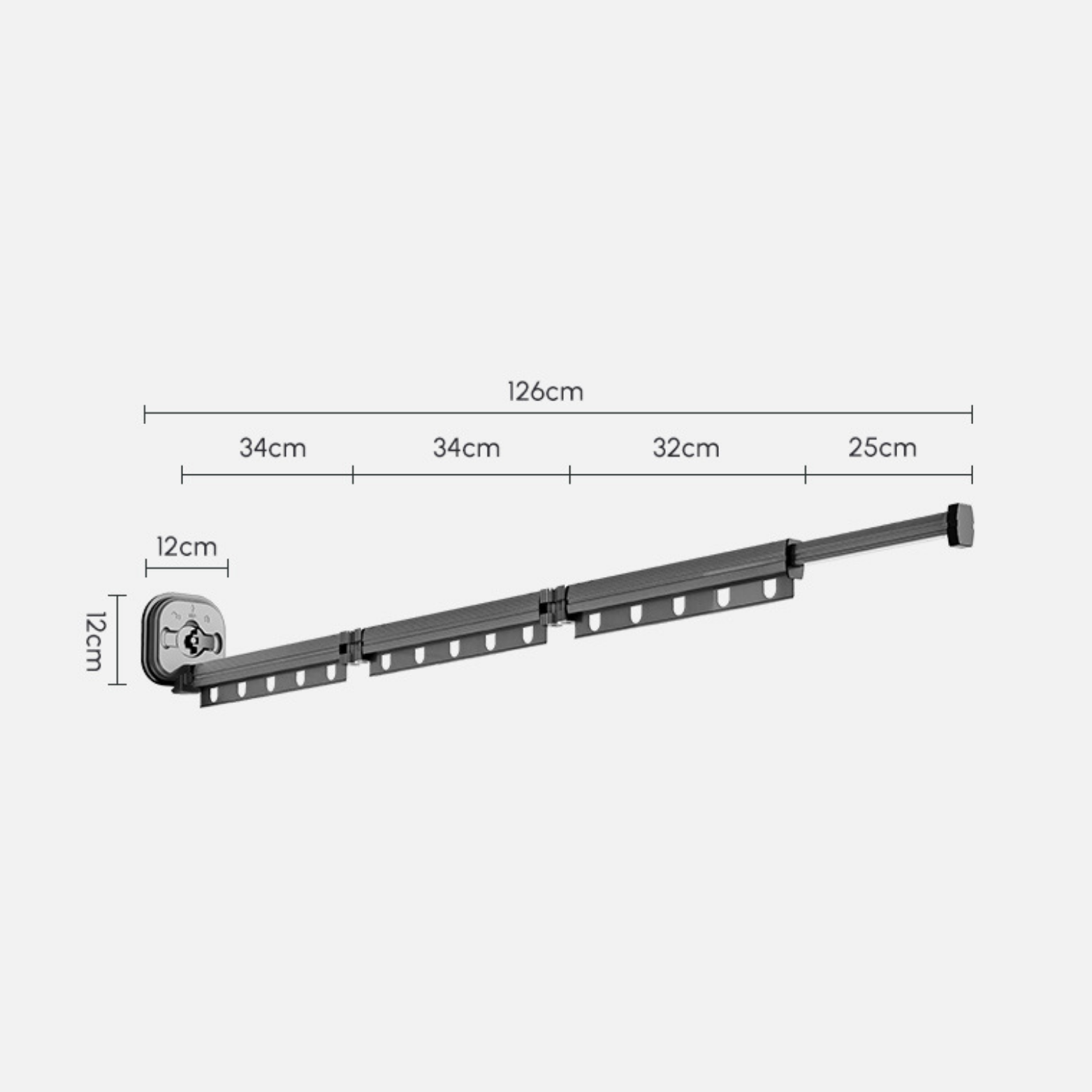 FlexTrocken™ Wand Wäscheständer mit Saugnapf