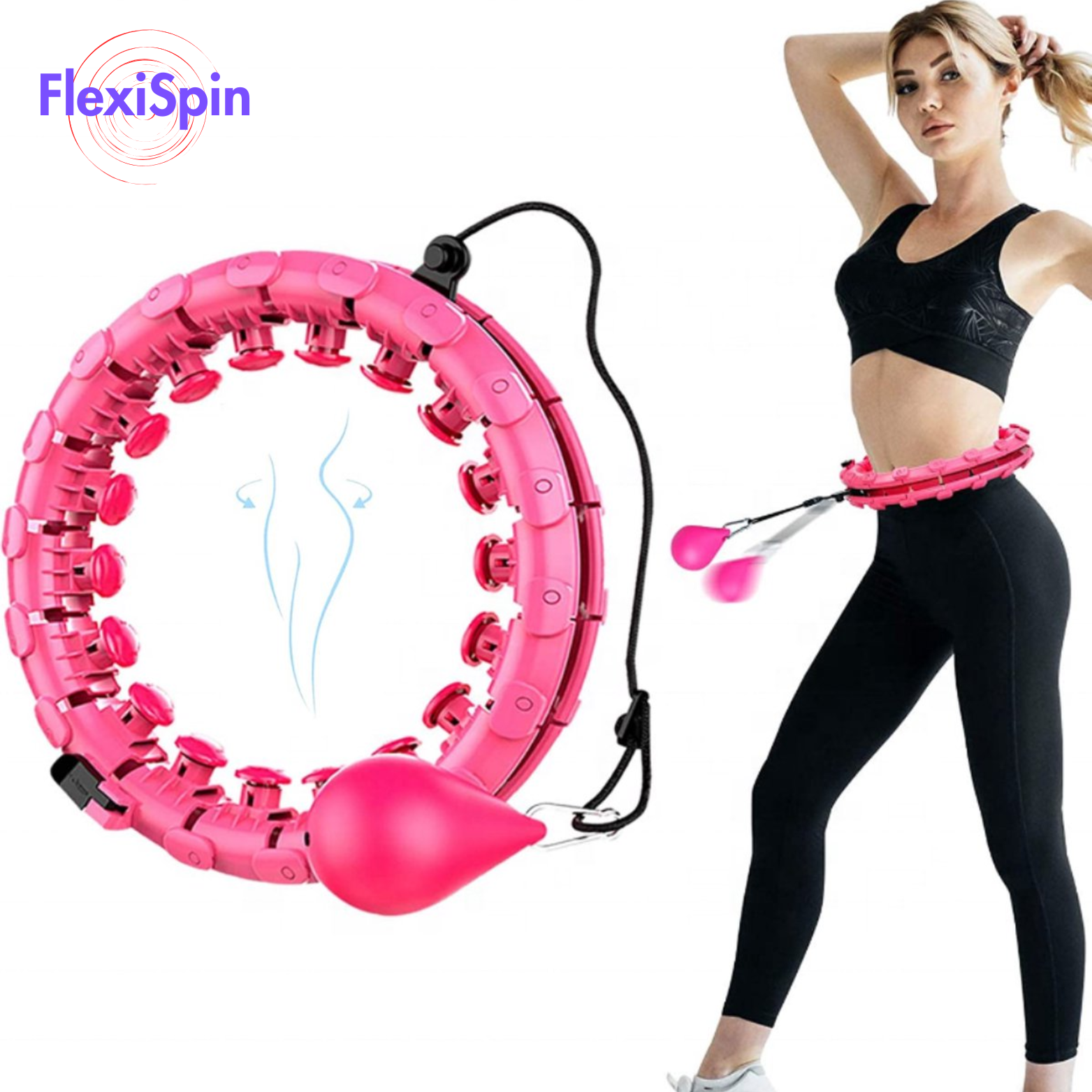 FlexiSpin Fitness Hula Hoop mit Gewicht