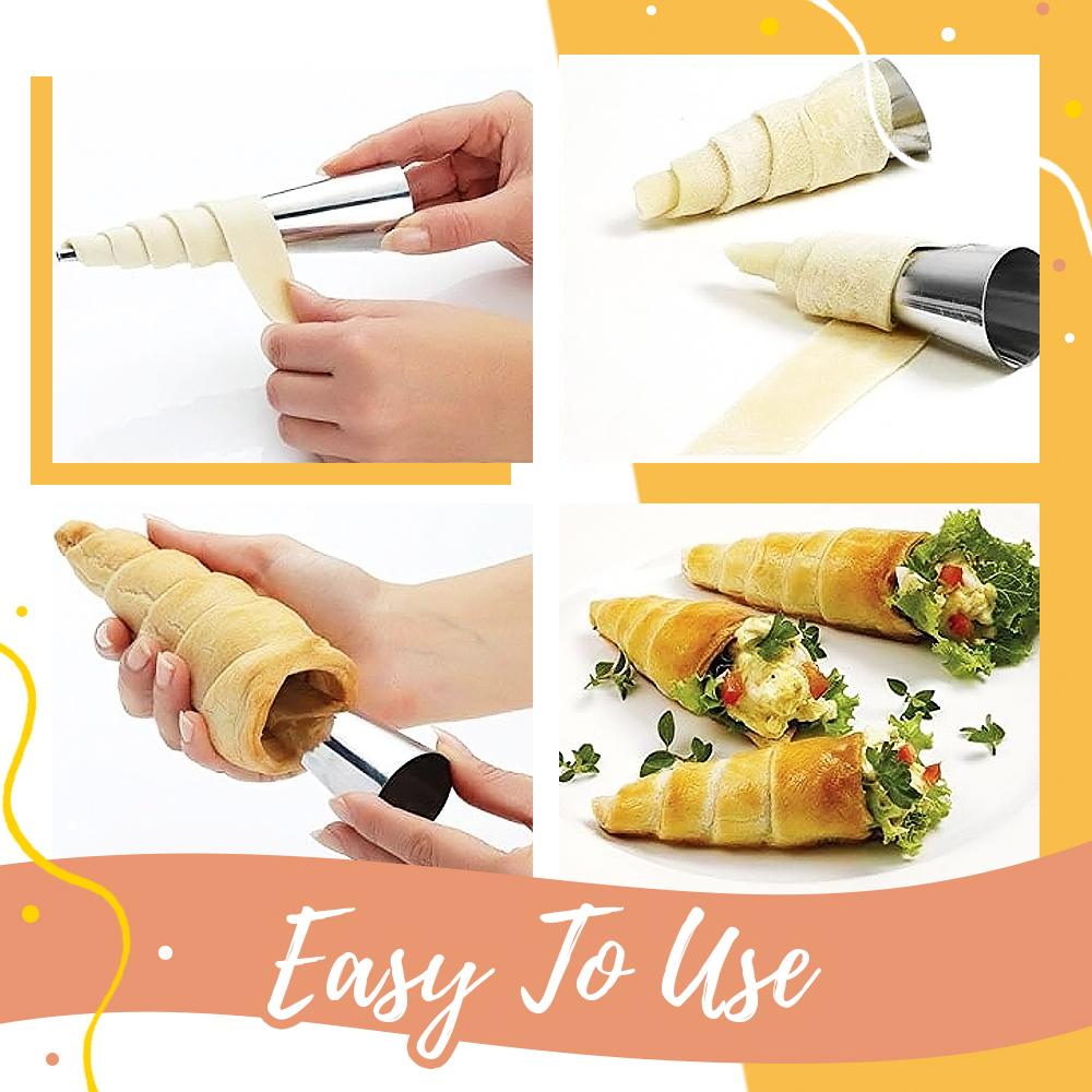 2+3 GRATIS | Swelni™ Kegelförmige Croissant-Backform