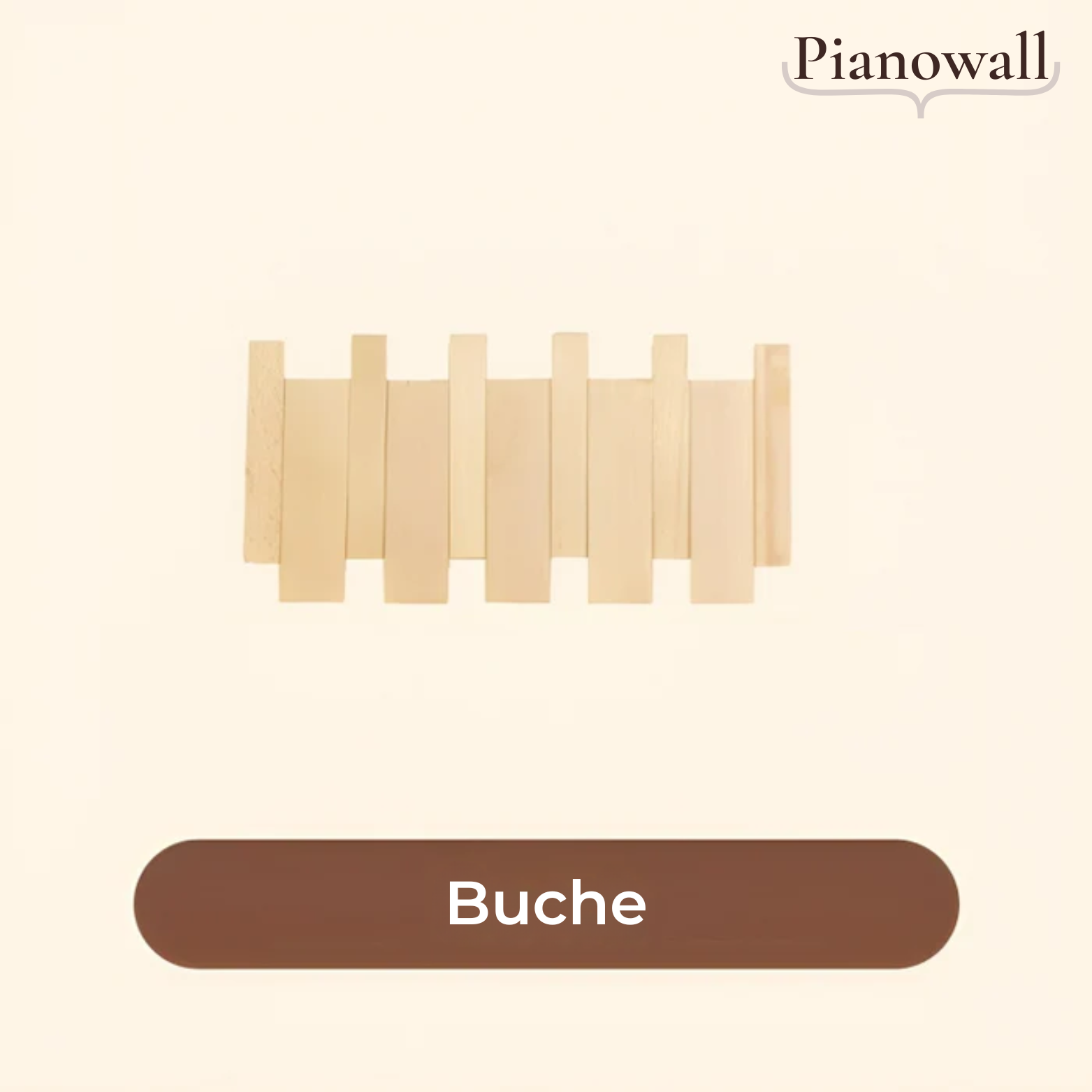 Pianowall Klappbare Wandgarderobe aus Naturholz