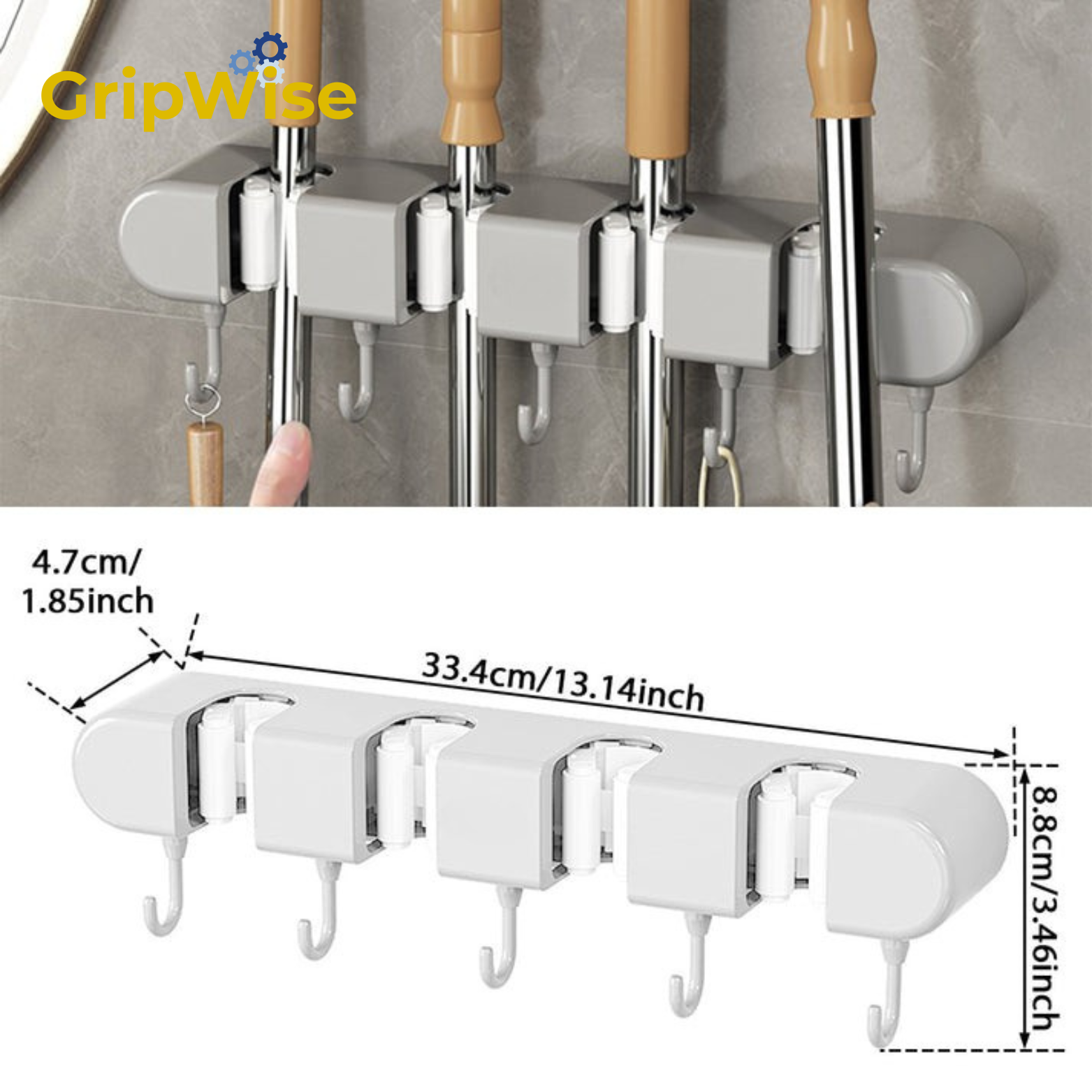 GripWise Besenhalter Wand
