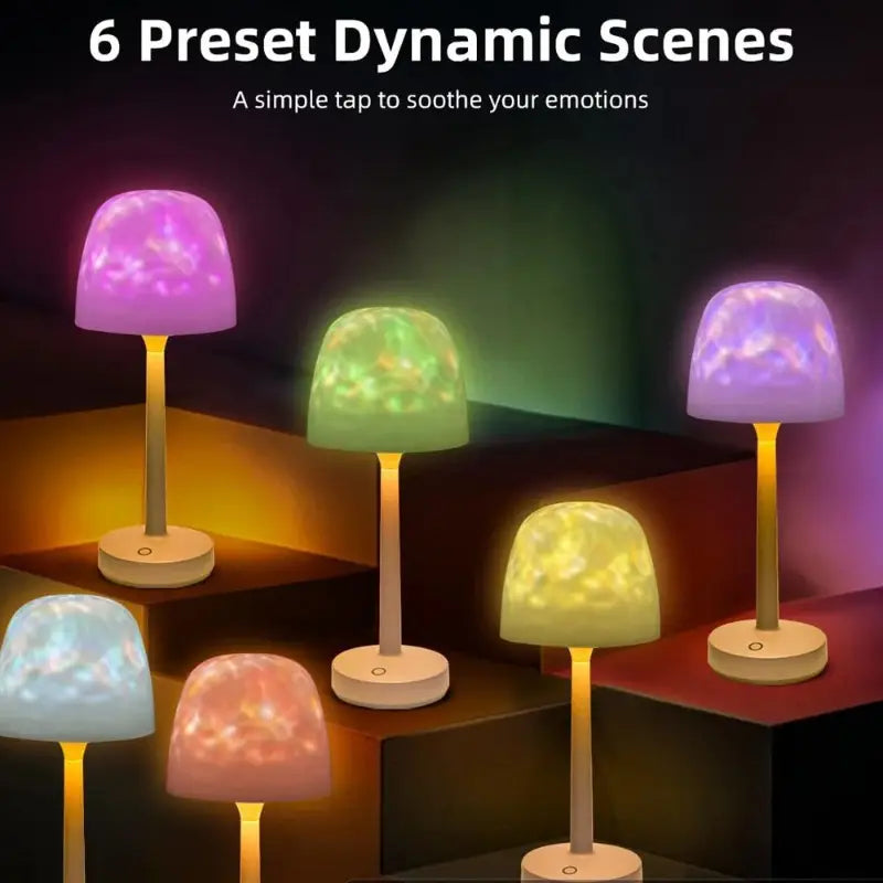 Lumnaira™ – Wasserwellen-Lampe (16 Farben) mit Flammeneffekt