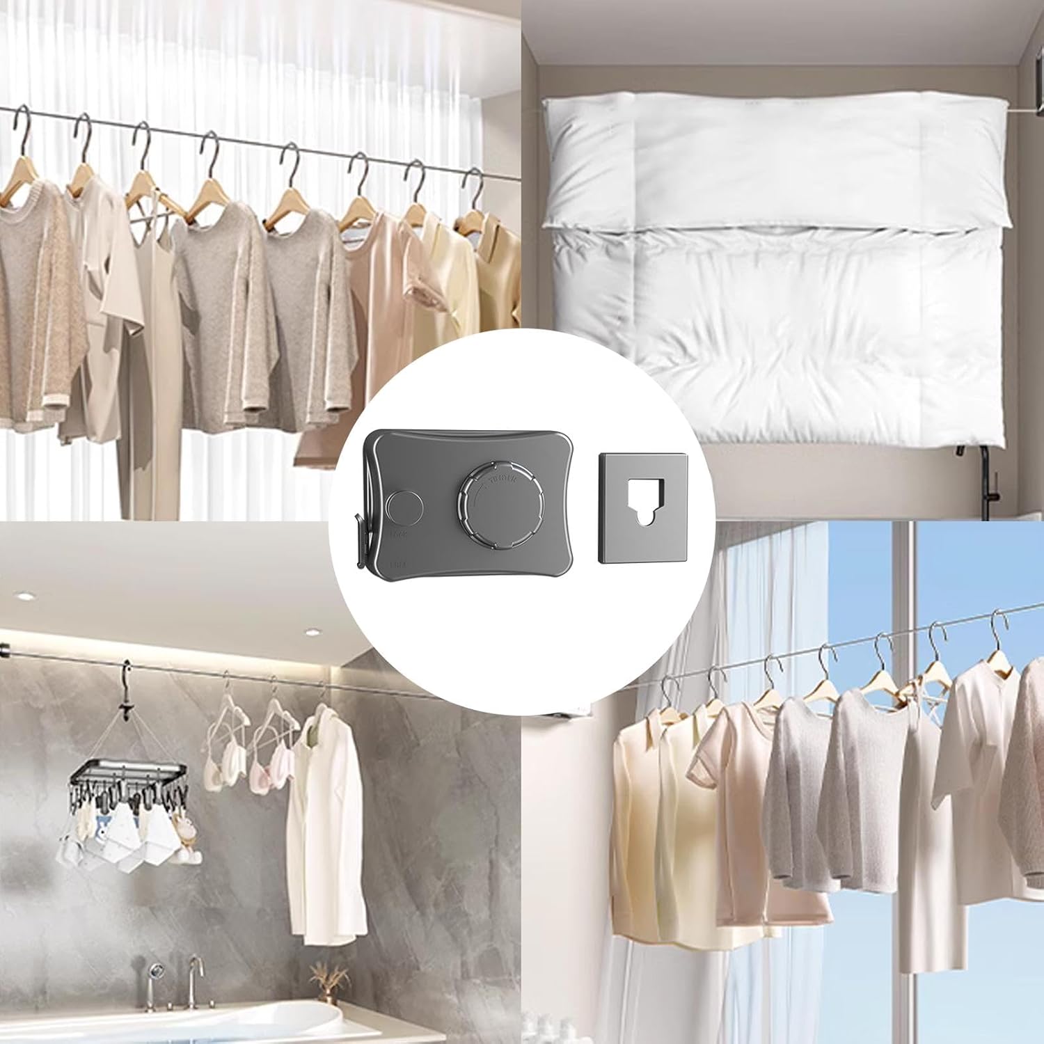 Landre™ – Einziehbare Wäscheleine (5,1 m)