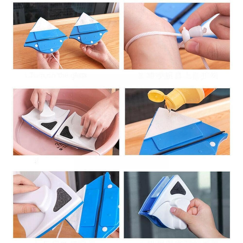 Madow™ - Reinigt beide Seiten gleichzeitig und sicher vom Boden aus!