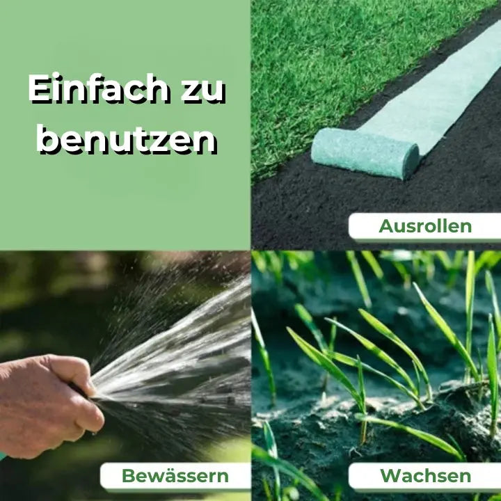 1+1 Gratis | Gramatte™ Pflegeleichte Bio-Rasensamenmatte