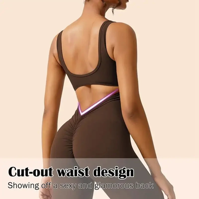 Simnia™ - Schlaghosen-Jumpsuit mit V-Rücken