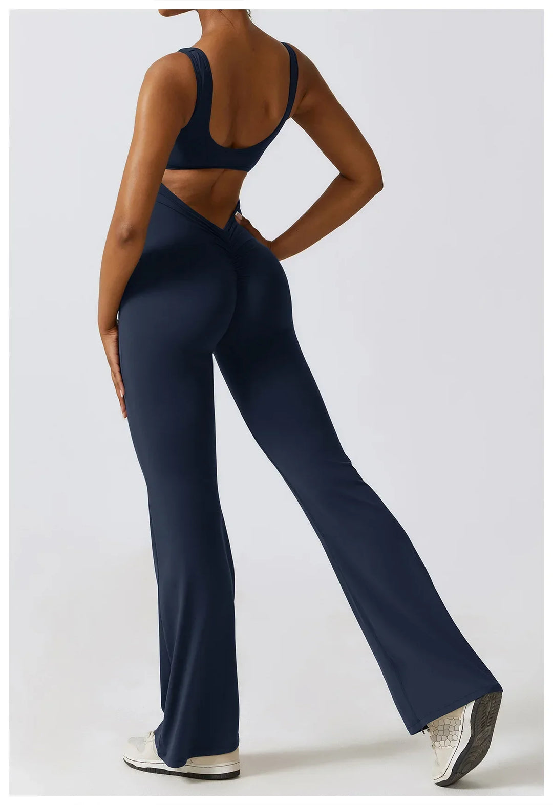 Simnia™ - Schlaghosen-Jumpsuit mit V-Rücken