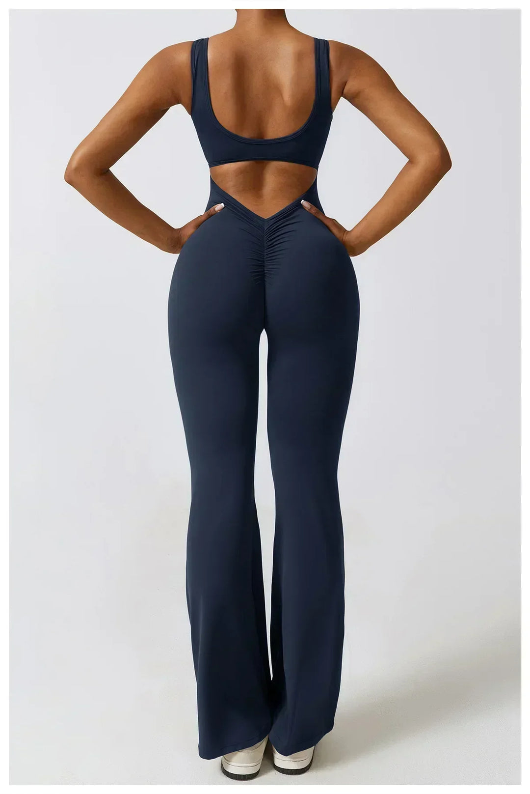 Simnia™ - Schlaghosen-Jumpsuit mit V-Rücken