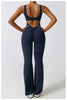 Simnia™ - Schlaghosen-Jumpsuit mit V-Rücken