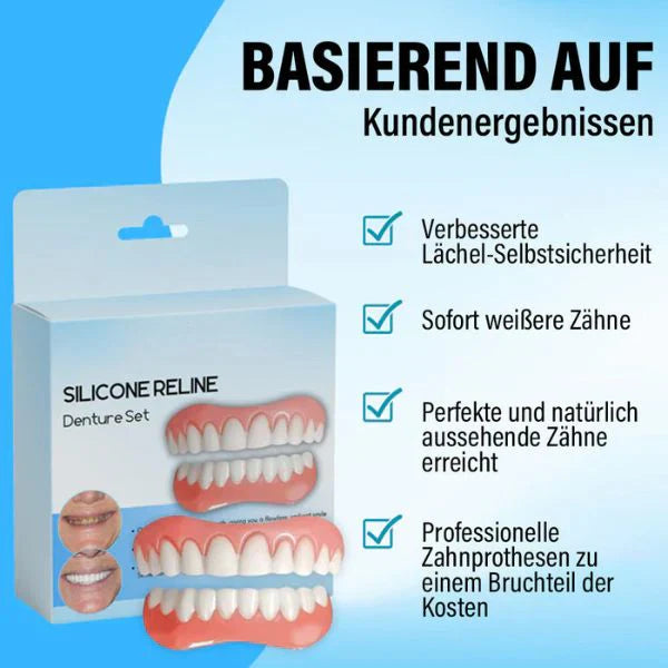 1+1 GRATIS | SmiReline™ - Komfortables Silikon-Reline-Zahnersatz-Set